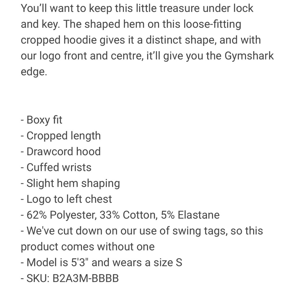 Gymshark Training Cropped Hoodie Alpine Green Size XS - Picture 3 of 5